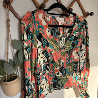 Cleobella Women's Dahlia Printed Blouse in gypsy bloom - women's blouse