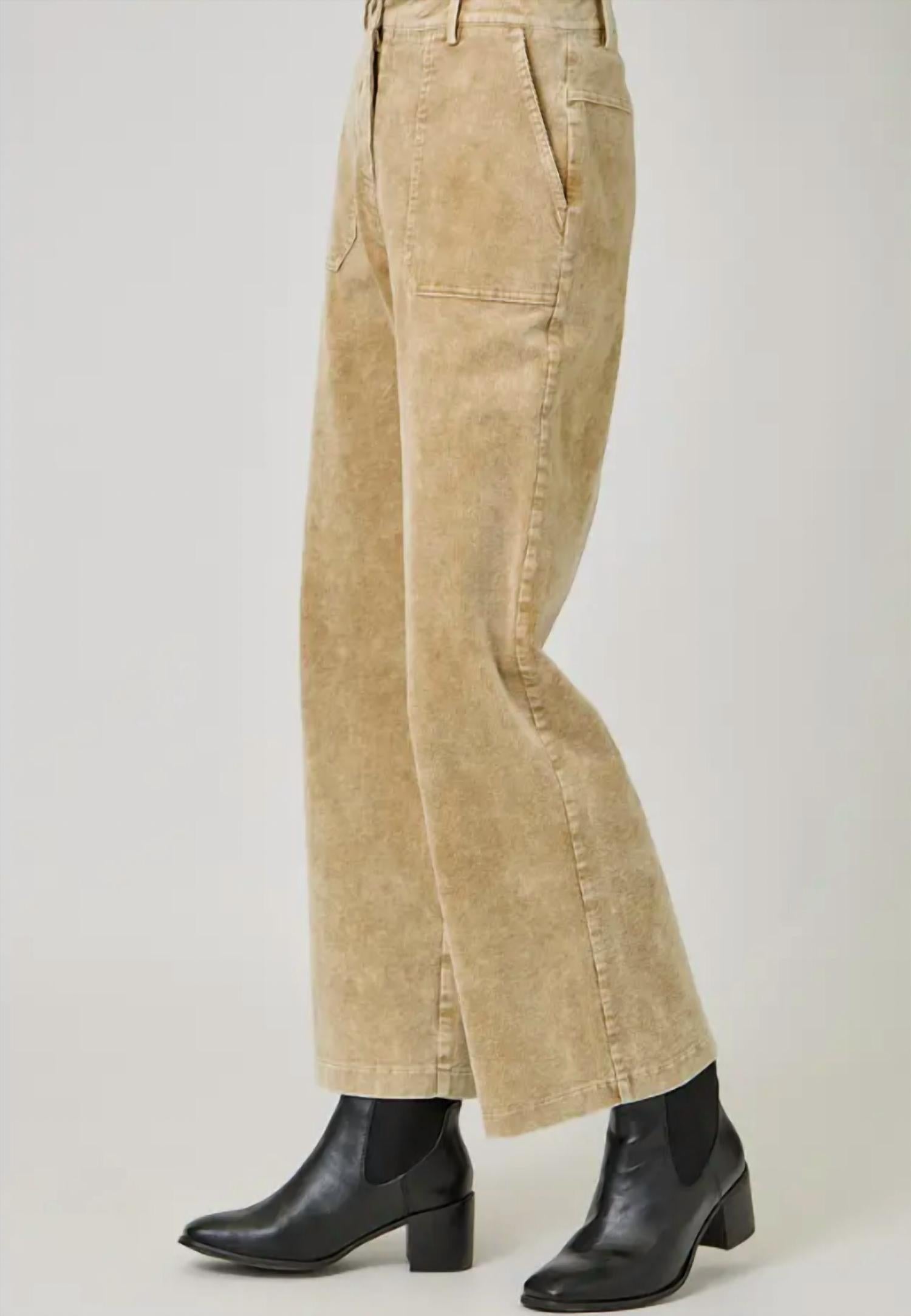 Mystree - Holly Washed Corduroy Trouser Pants