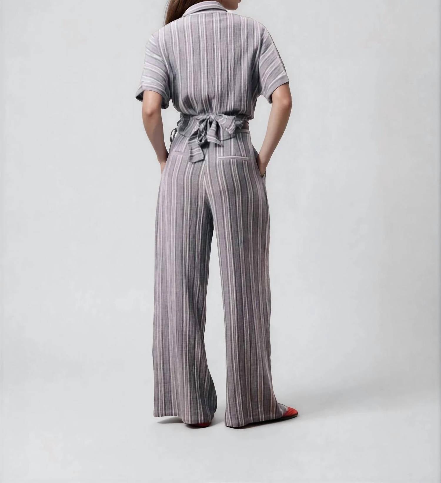 Frnch - Striped Shirt With Adjustable Front Tie