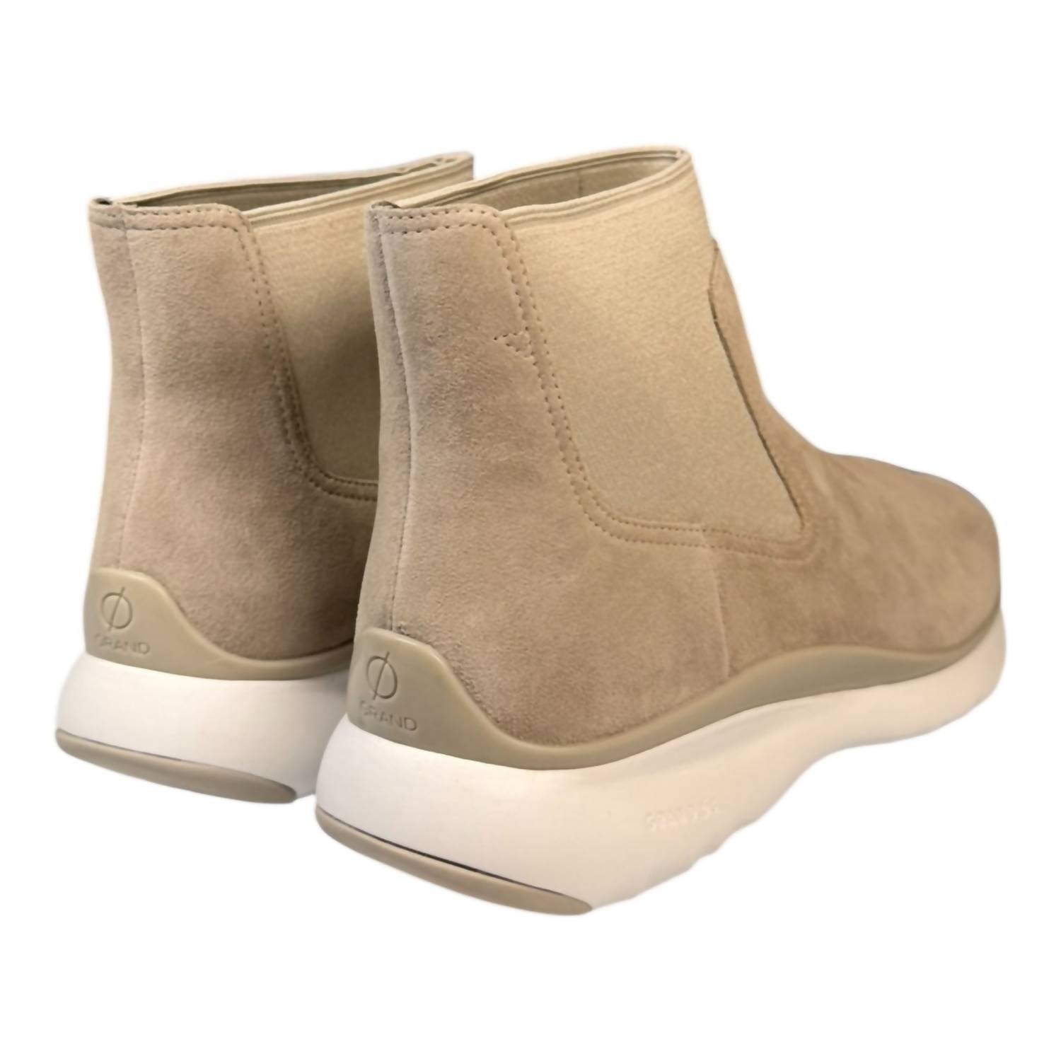 COLE HAAN Women's 3 Zerogrand Chelsea Waterproof Bootie in dove suede - women's shoe - view 4