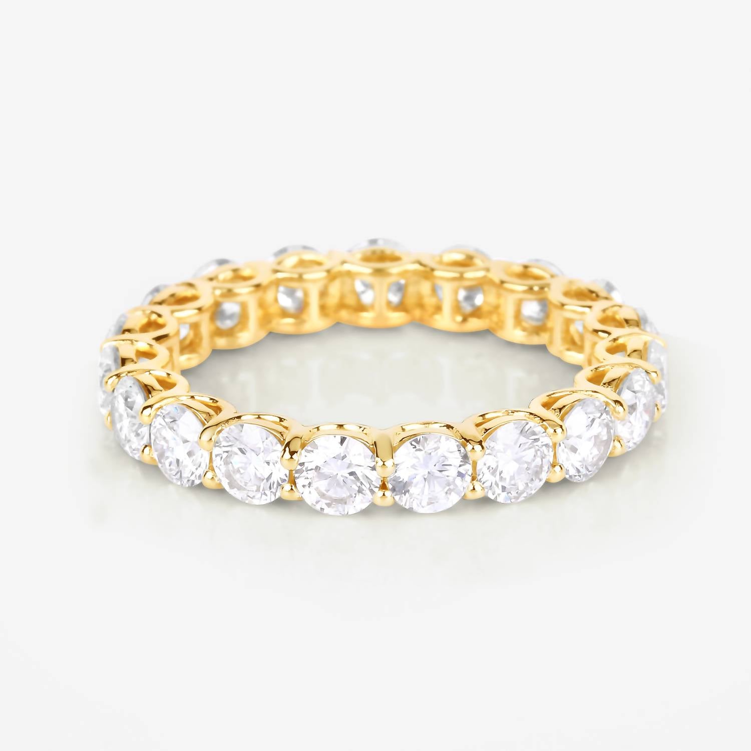 Diana M Jewels Women's Round Lab-grown Diamond Fashion Ring (32.00 Ct) - Grand in 14k yellow gold - women's jewelry
