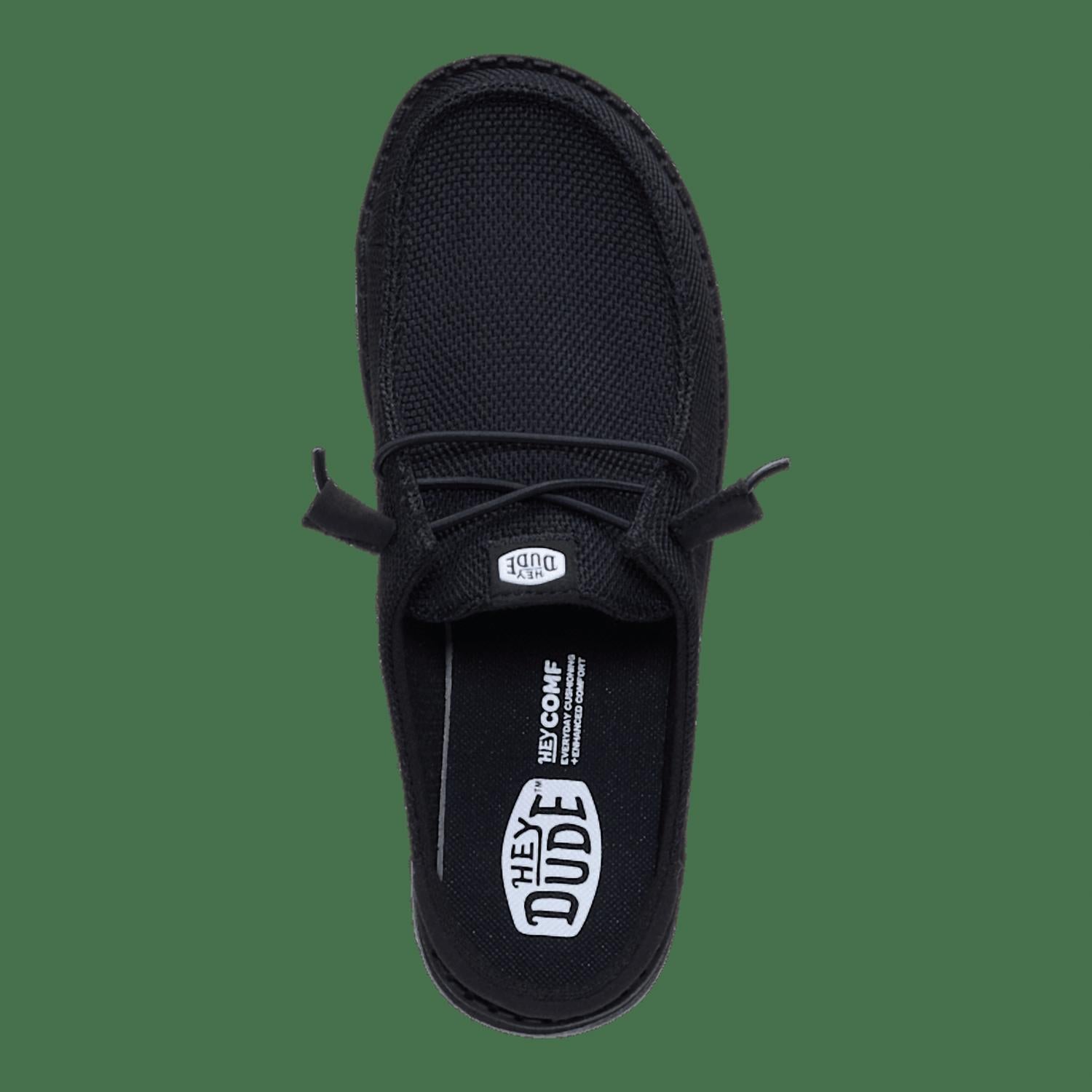 HEY DUDE Women's Wendy Slip Shoes in black - women's flats - alternate view