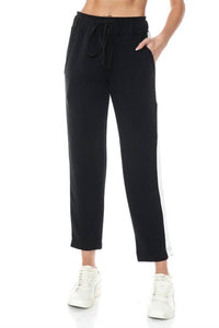 ariella Straight Leg Scuba Pant in black - women's jeans
