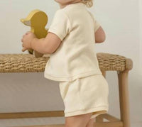 Quincy Mae - Girls Waffle Shortie Set