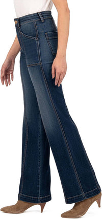 Kut From The Kloth - Jodi High-rise Wide Leg Front Patch Pockets Jean