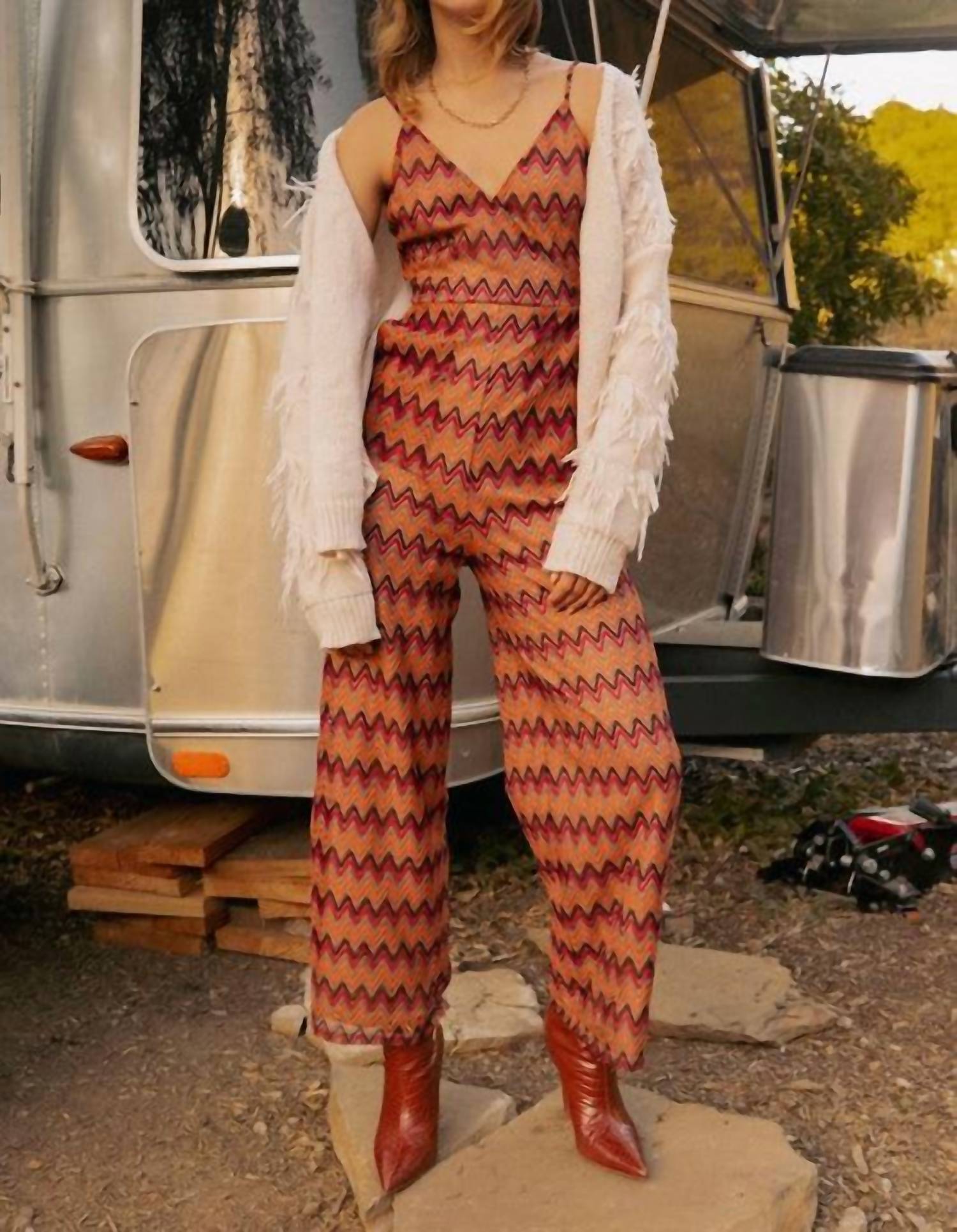 Crochet Chevron Jumpsuit