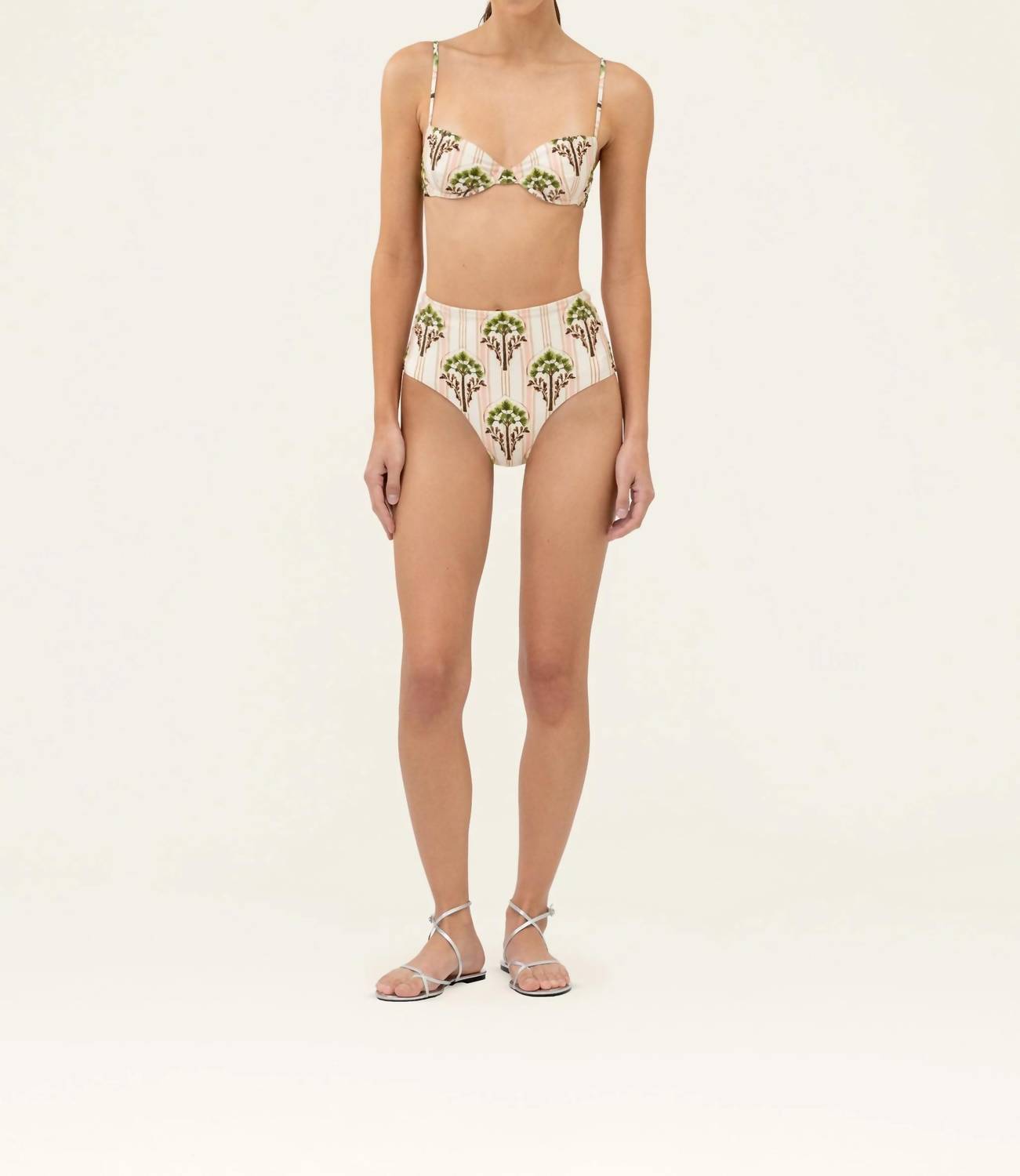 Agua By Agua Bendita - Magenta Moriche Embroidered Bikini Bottom