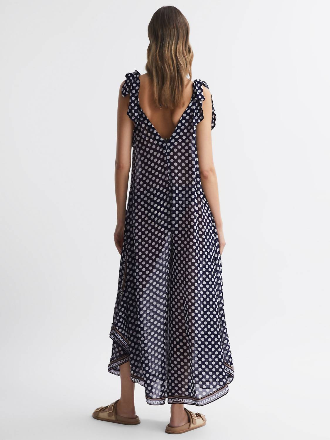 Reiss - Tilly Polka Dot Wide Leg Jumpsuit