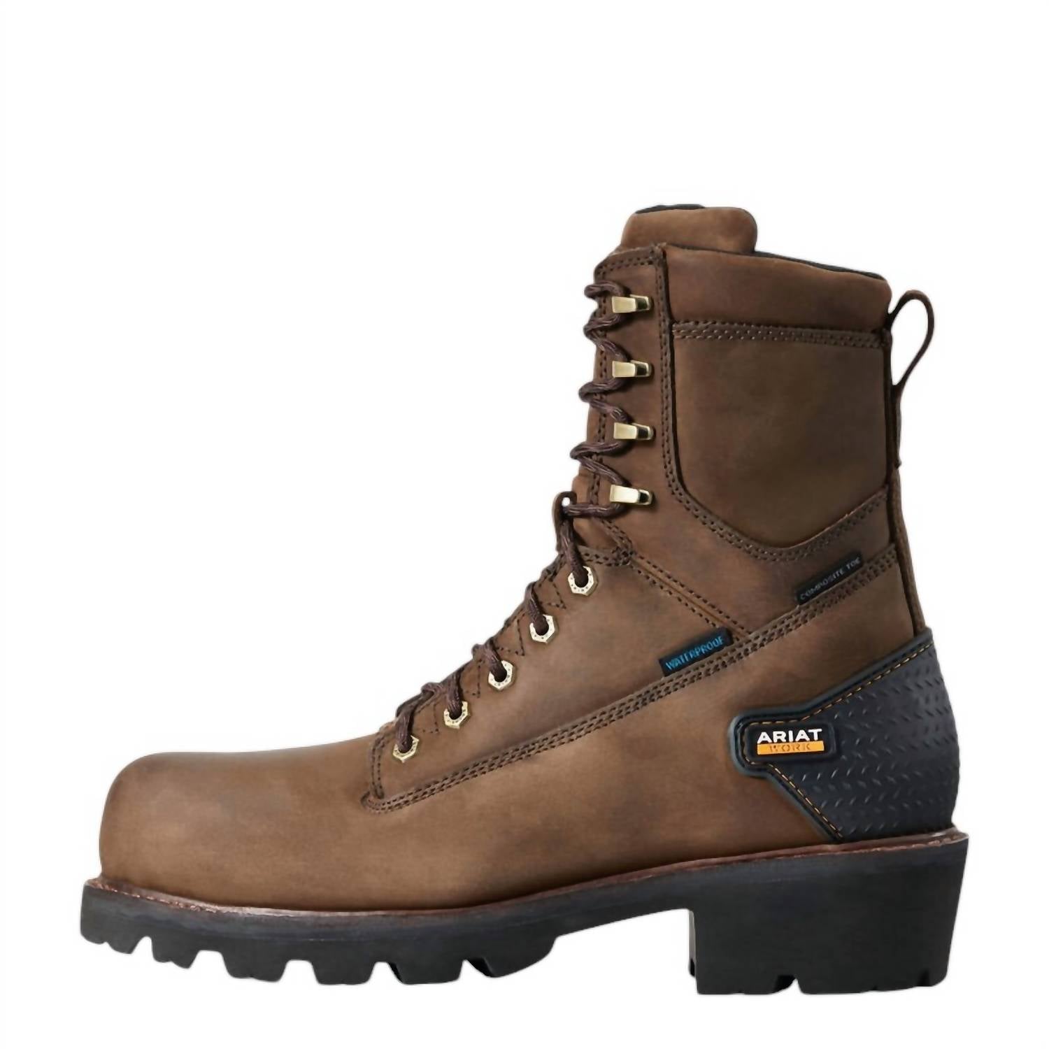 Ariat - Men's Powerline 8" Waterproof Composite Toe Work Boot