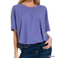 Zenana - Round Short Sleeve Top