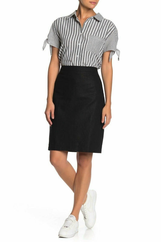 J.Crew - Linen Cotton Above Knee Workwear Casual Pencil Skirt