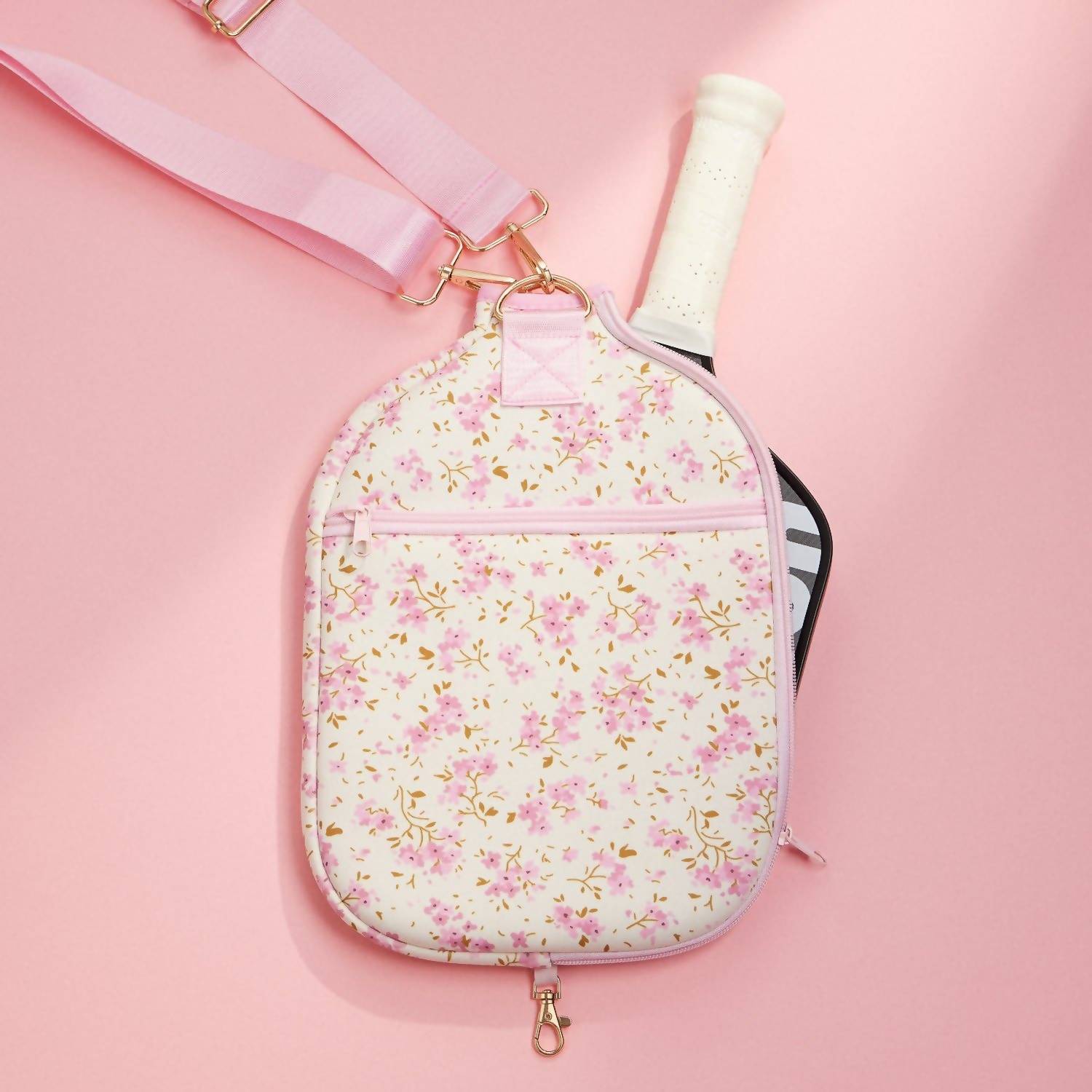 Stone & Stitch - Women's Boho Floral Neoprene Pickleball Paddle Bag