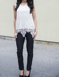 Karlie - Lace Vintage Trim Tank