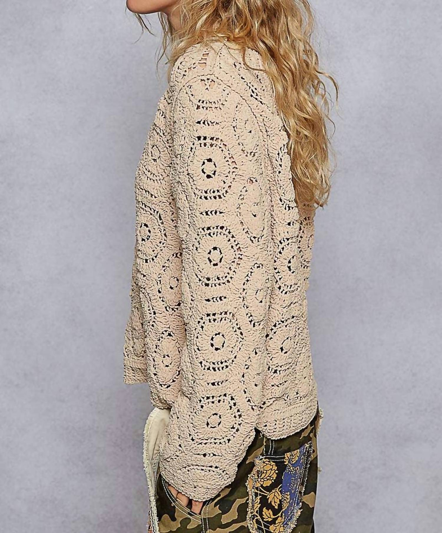 Pol - Crochet Knit Sweater