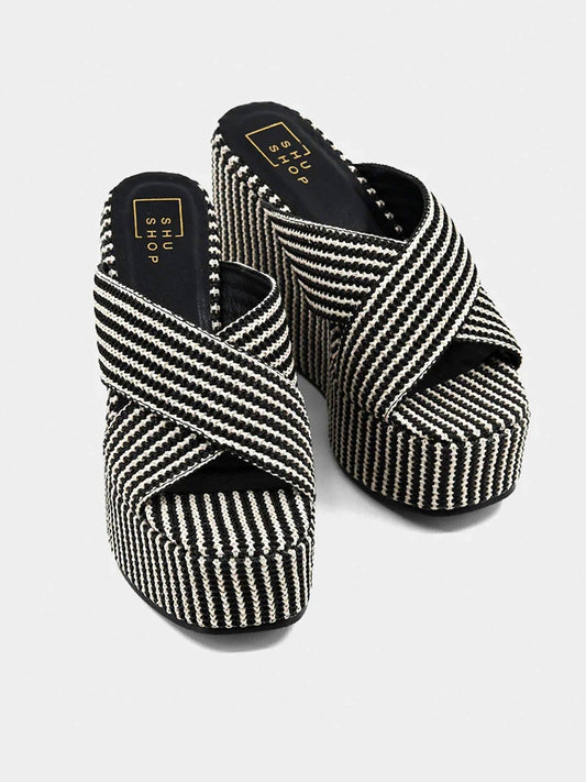 Shu Shop - Women's Woven Platform Wedge Sandal