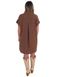 She + Sky - All the Reason Button Up Shirt Dress
