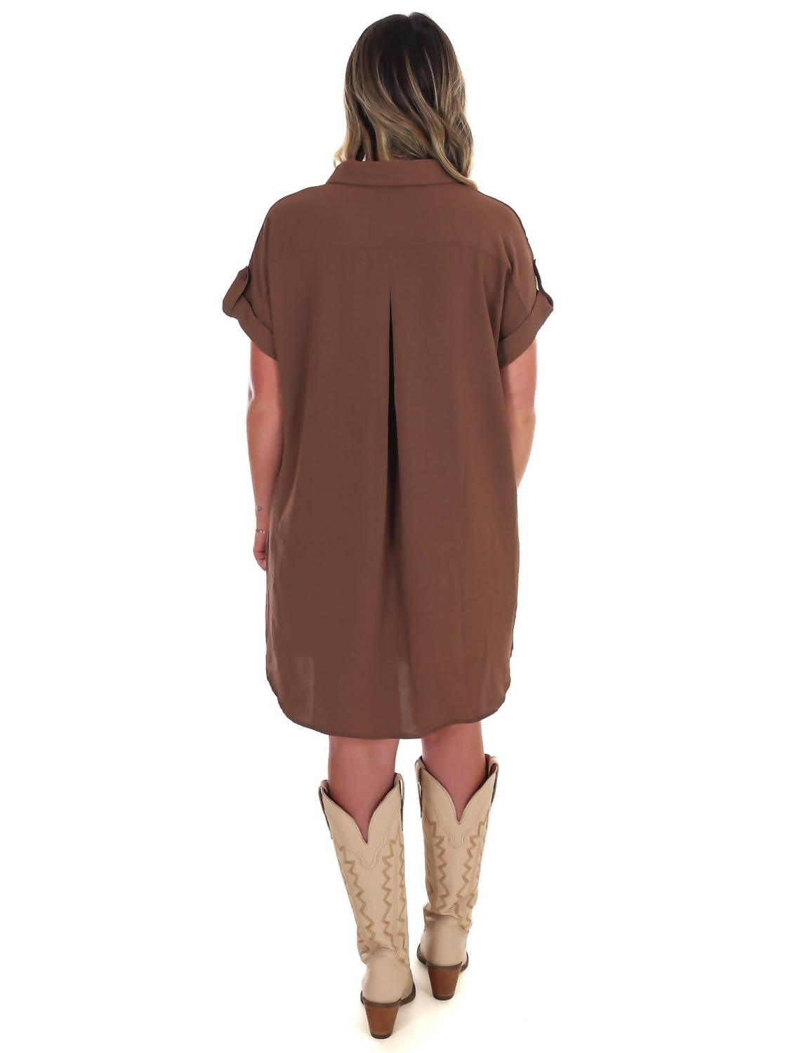 She + Sky - All the Reason Button Up Shirt Dress