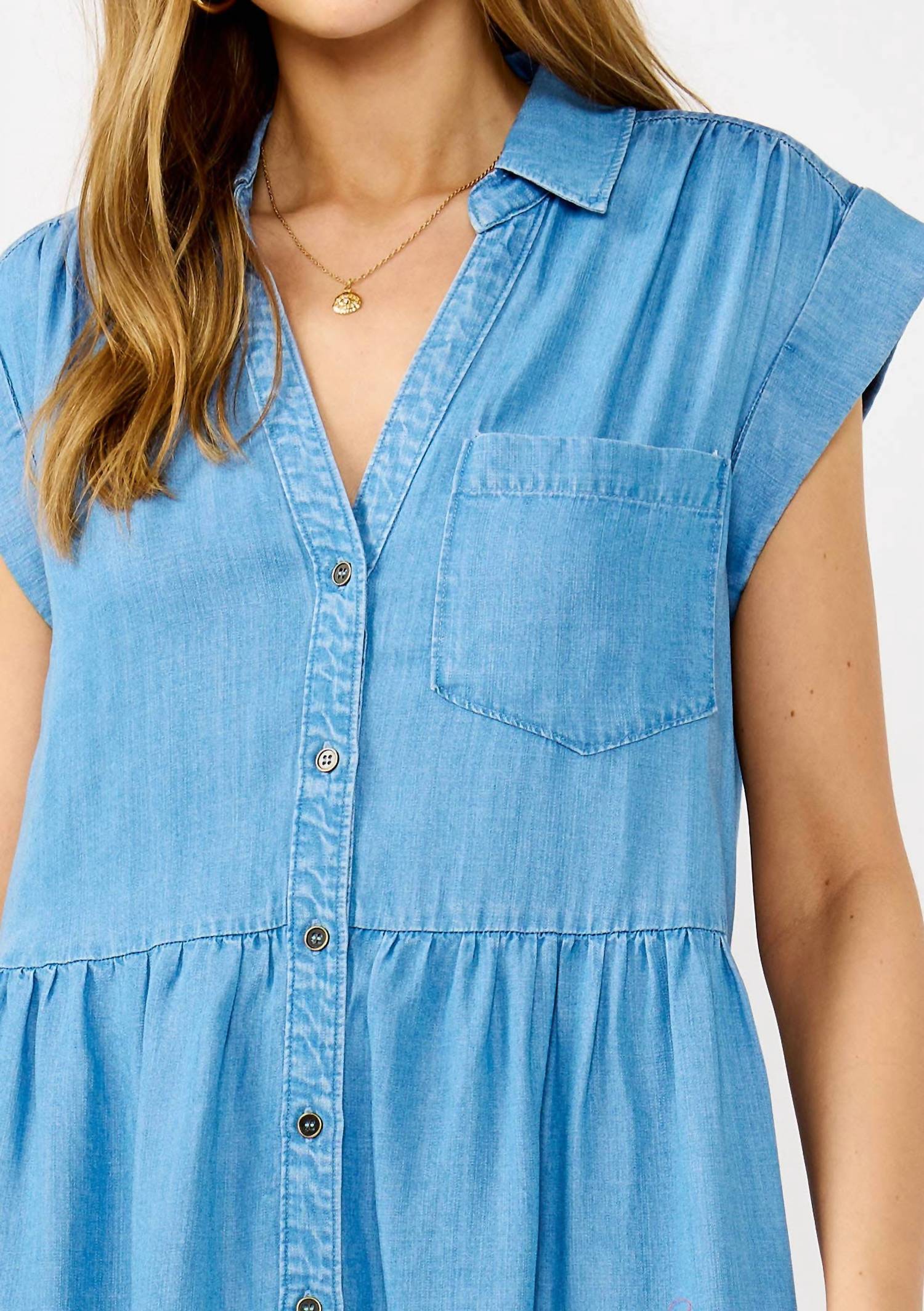 Lovestitch - Button Mini Dress