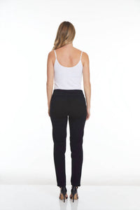 Slimsation By Multiples Pull On Jeans in black denim - women's jeans - detail view
