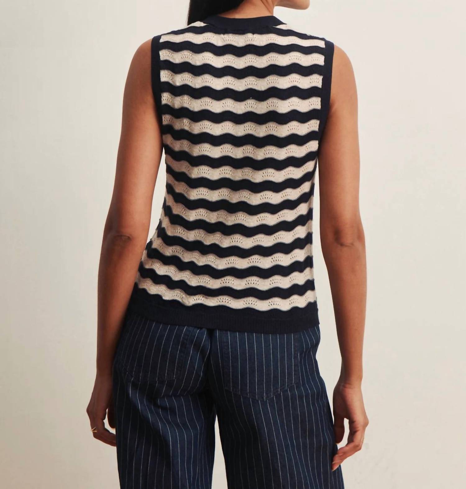 Sanctuary - Everyday Chevron Knit Shell Sweater Top