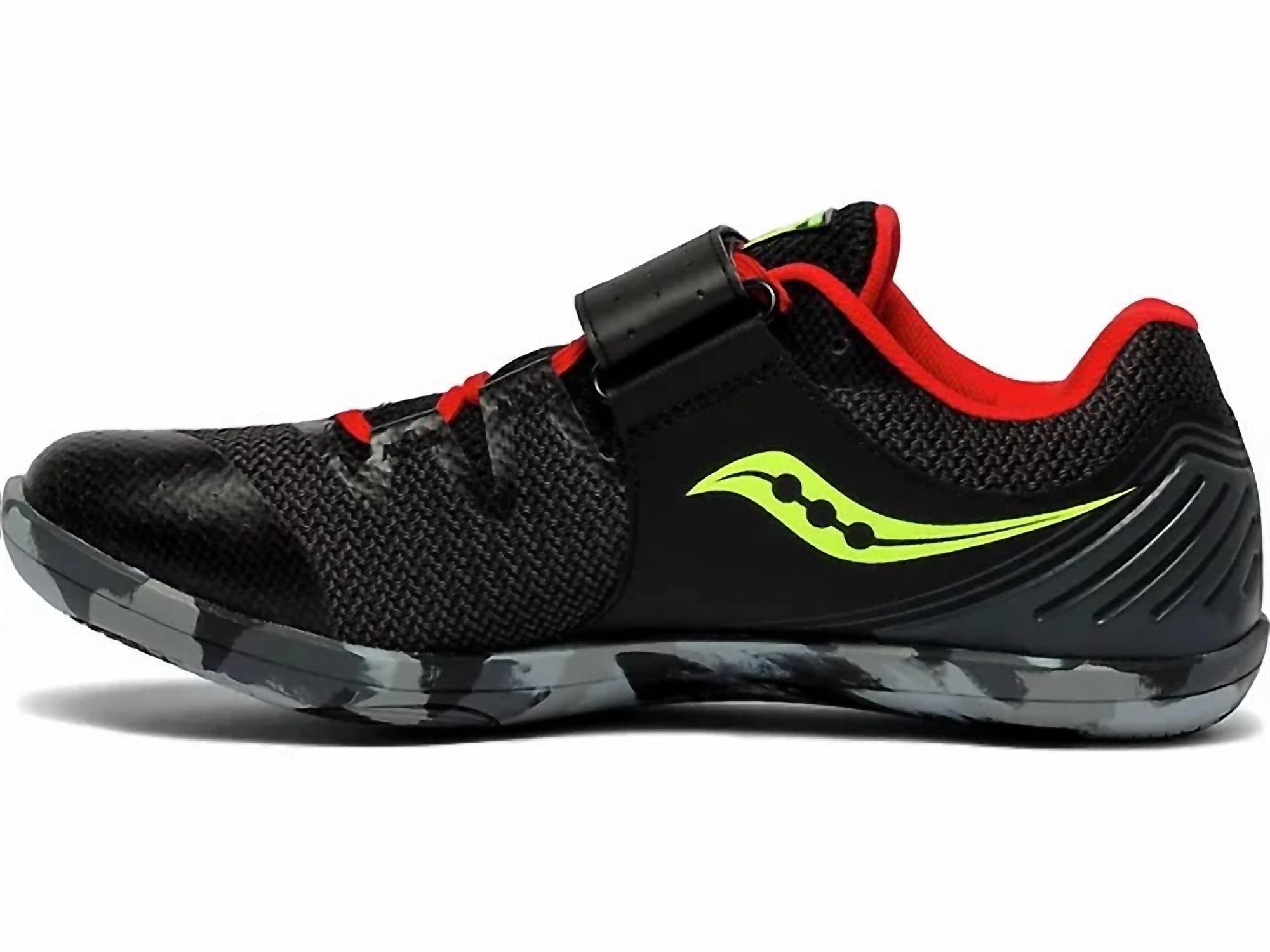 SAUCONY Men's Unleash Sd2 Shoes in black red - men's shoe - detail view