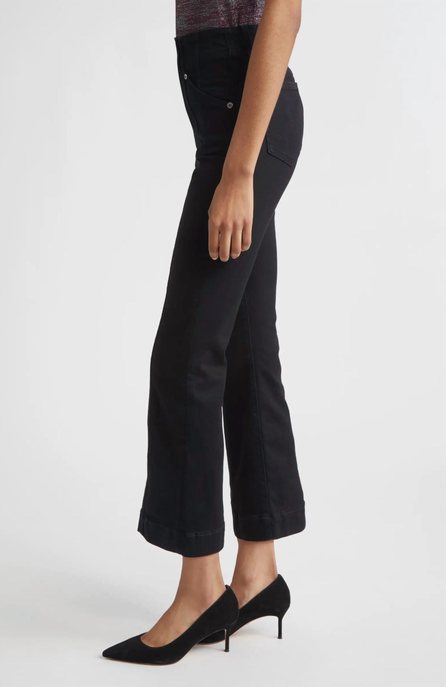 Veronica Beard - Carson High Rise Ankle Flare With Mid Seam Jeans
