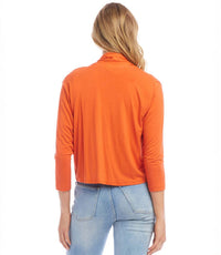 Karen Kane Calli Cardigan in orange - women's cardigan - alternate view