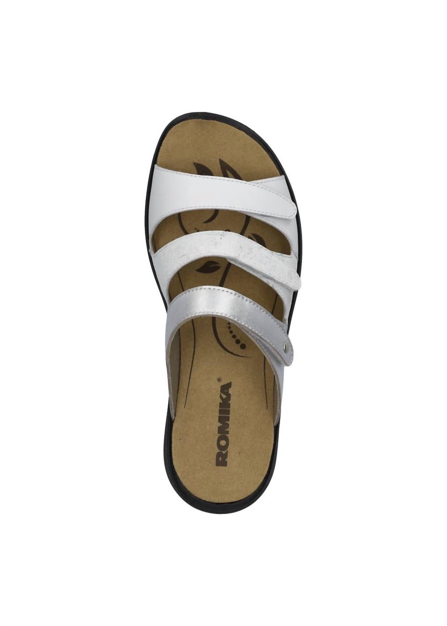 Romika USA Women's Ibiza 10 Leather Slip-on Sandals in white - women's sandal - view 6