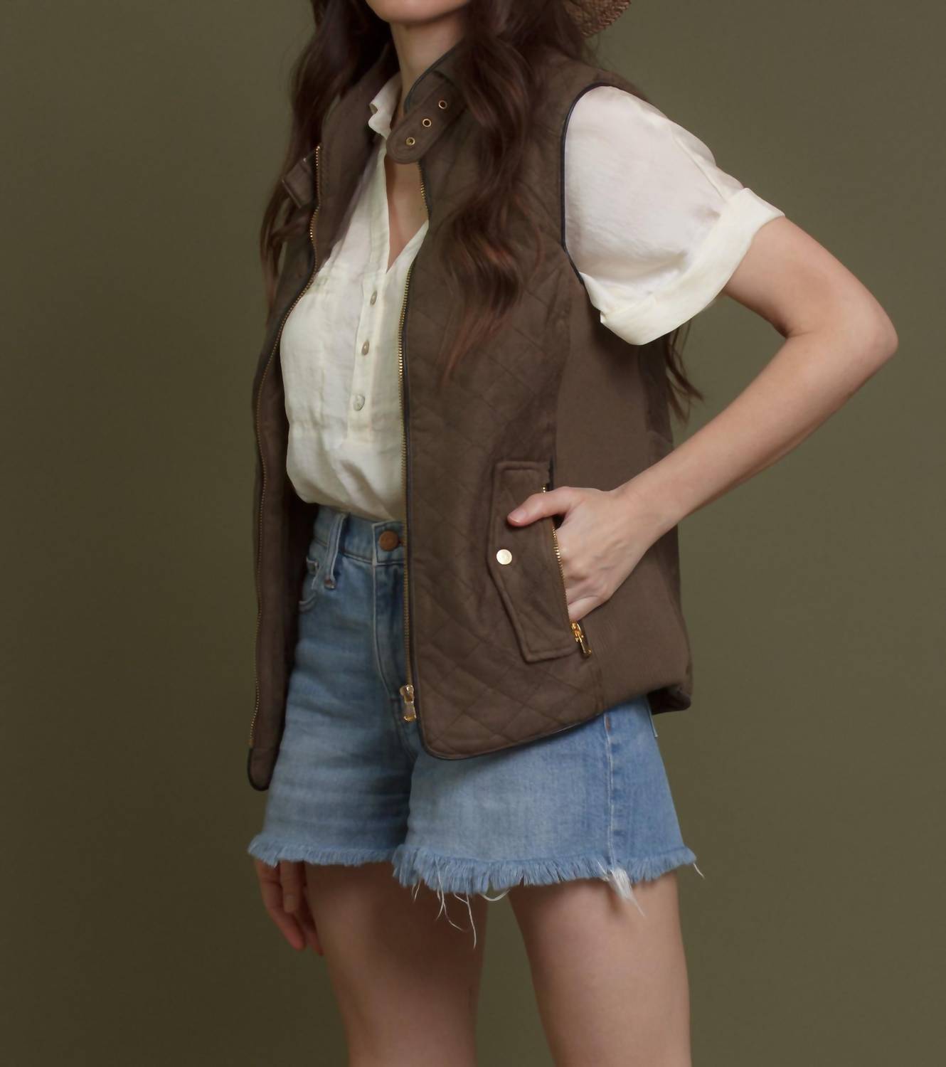 Fate - Sahara Quilted Pattern Vest