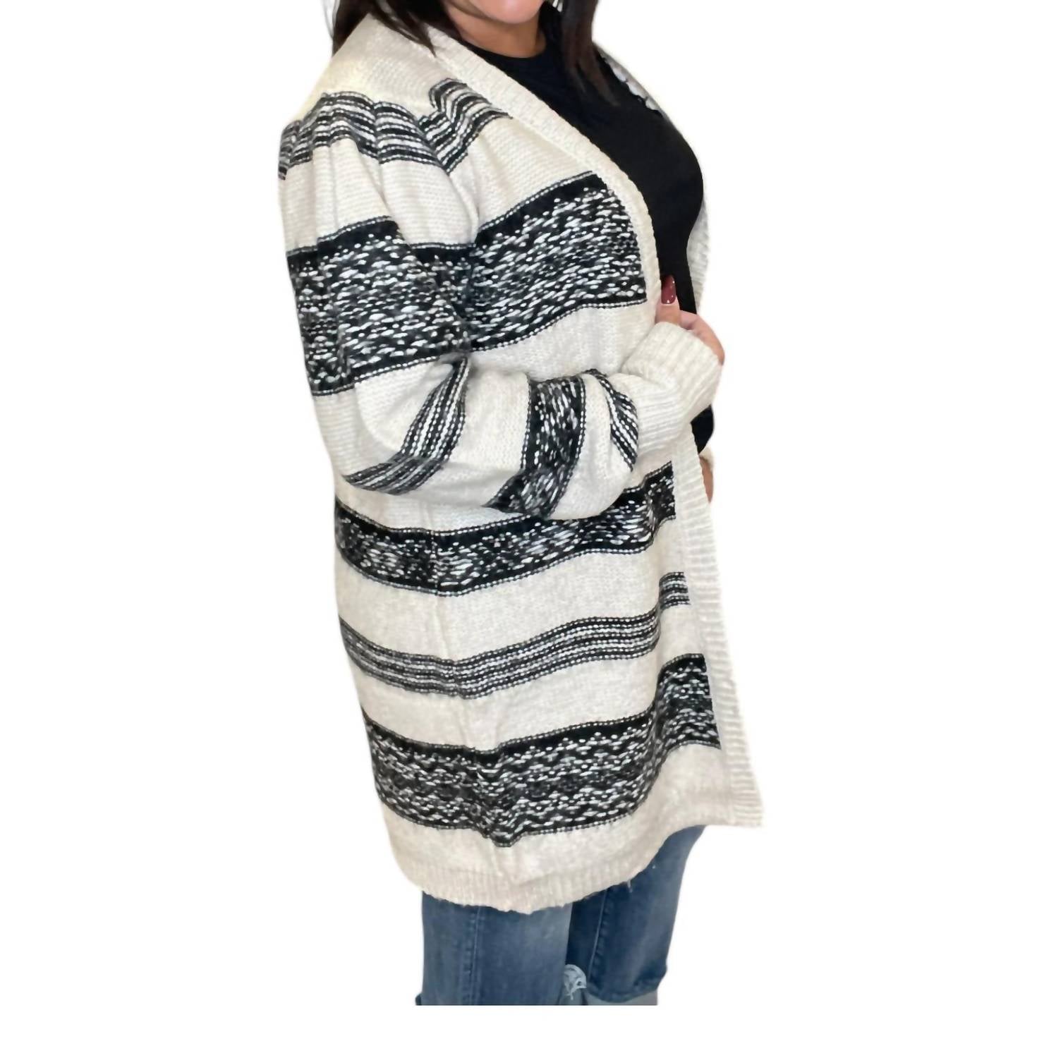 Saltwater Luxe - Marsha Patterned Open Cardigan