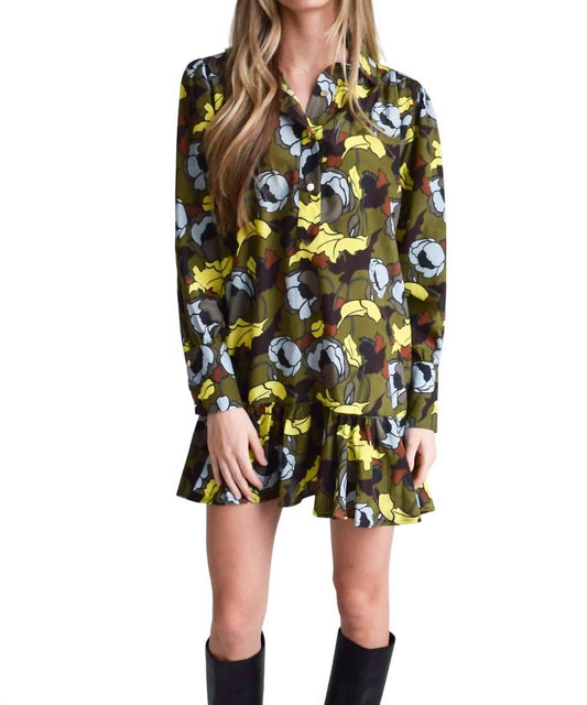 Never A Wallflower - EVERYTHING LONG SLEEVE DRESS WITH RUFFLE