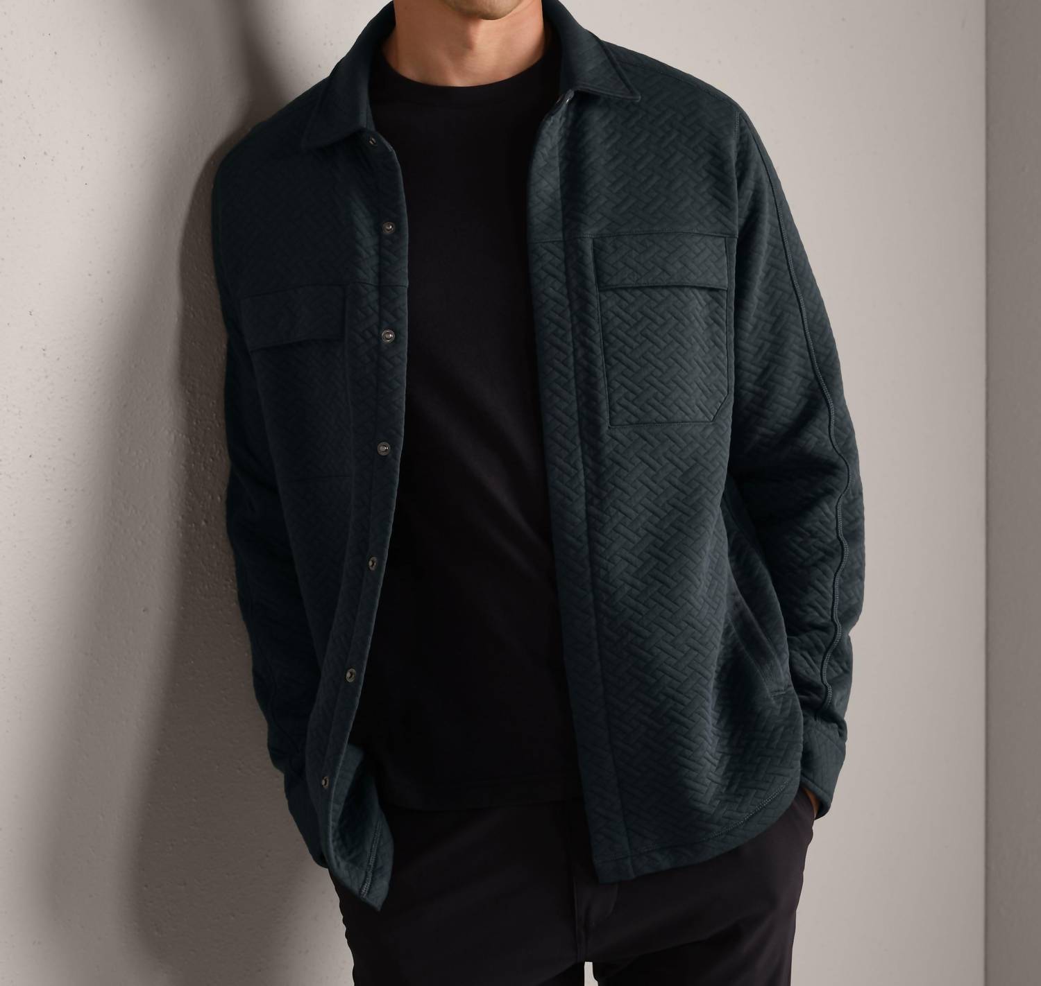 RHONE Weekender Shacket in pine grey - men's jacket