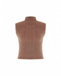 Theo The Label - Carme Plush Lace Sleeveless Mockneck Top