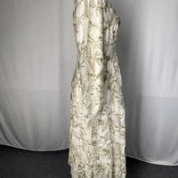 Static - Leafy Print Long Sleeve Midi Dress