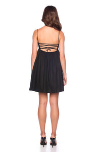 Susana Monaco - Poplin Lace Up Back Mini Dress