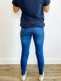 Tractr - Heidi Mid-rise Raw Hem Jeans