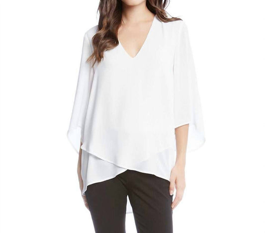 Karen Kane - Bracelet Sleeve Asymmetric Top