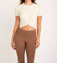 Cream Yoga - Summer Crop Top