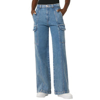 Hudson - Women's High Rise Wide Leg Cargo Jeans