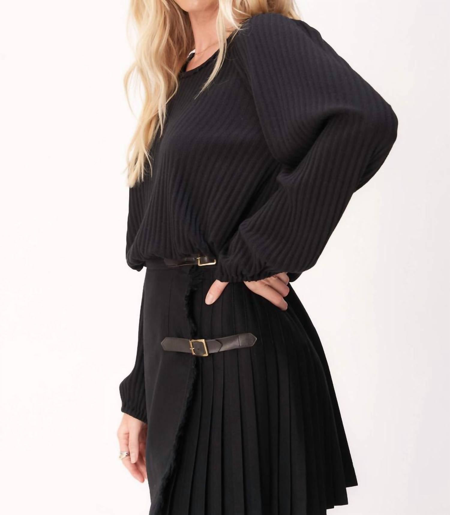 GRACE BUBBLE HEM SWEATER