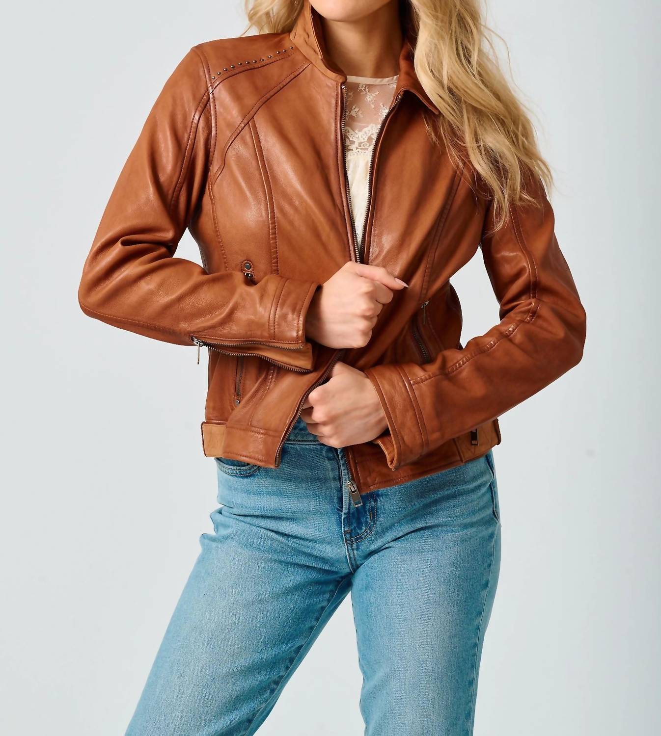 Mauritius - Sunny 2 Regular Fit Leather Jacket