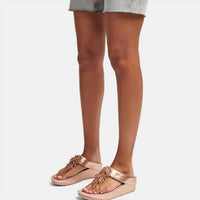Fitflop - Women's Rumba Beaded Metallic Toe-post Sandals
