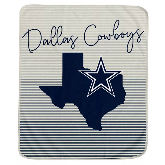 Pegasus Sports - Dallas Cowboys Ultra Fleece State Stripe Plush Blanket