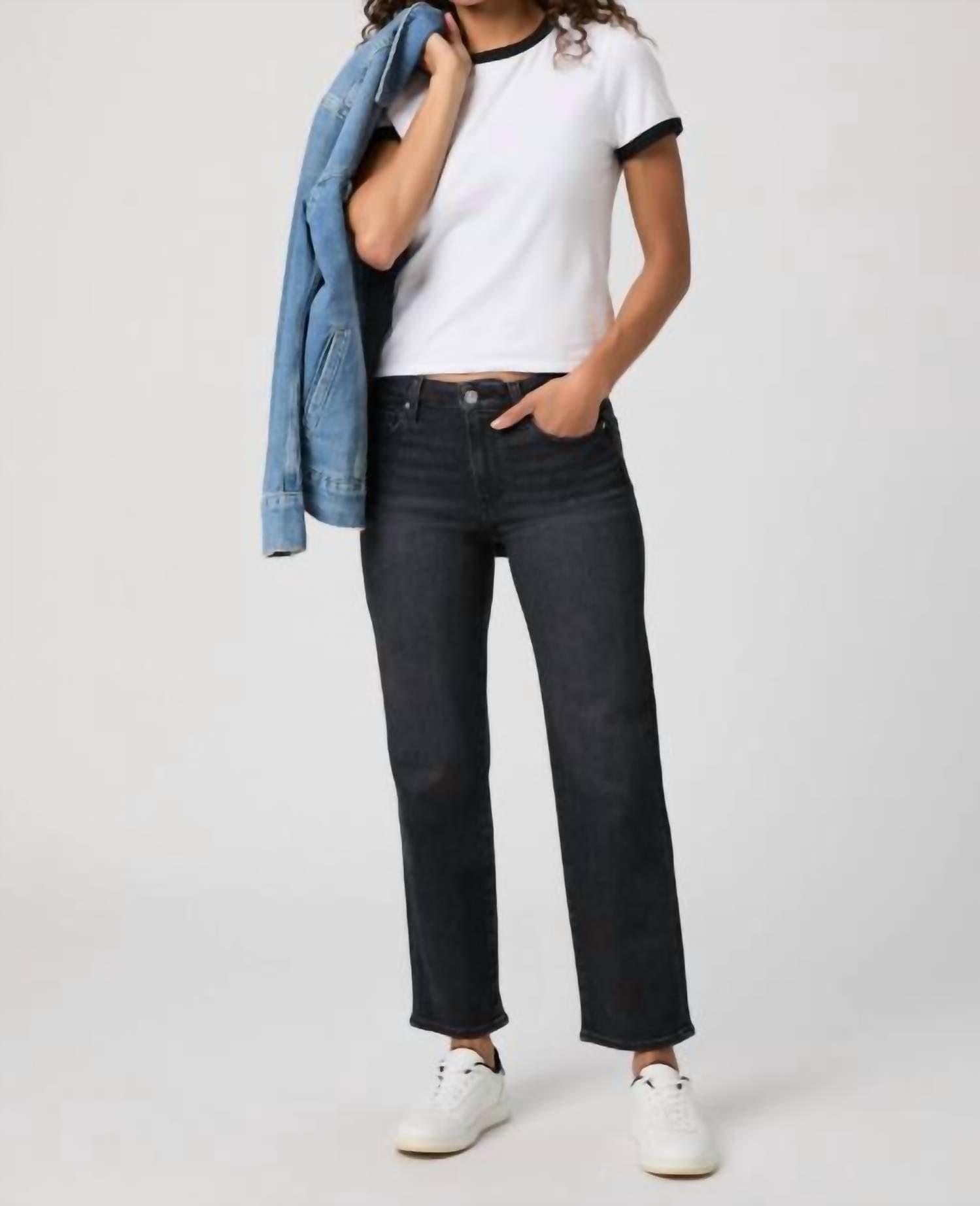 Paige Mason Ankle Jeans in black ink - women's jeans