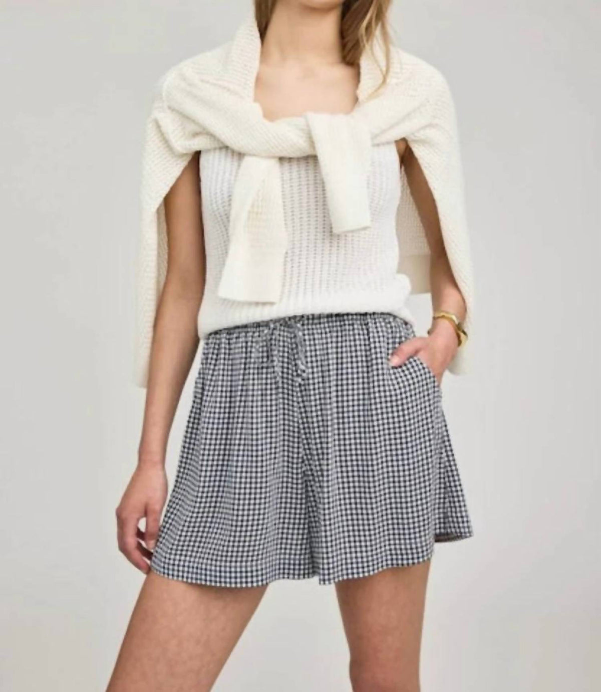 Gentle Fawn - Quinn Tie Front Gingham Shorts