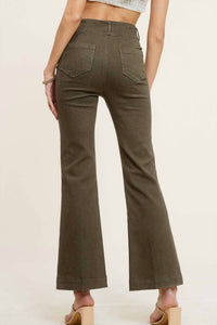 La Miel - Women's Soft Washed Stretchy Wide Flare Pants