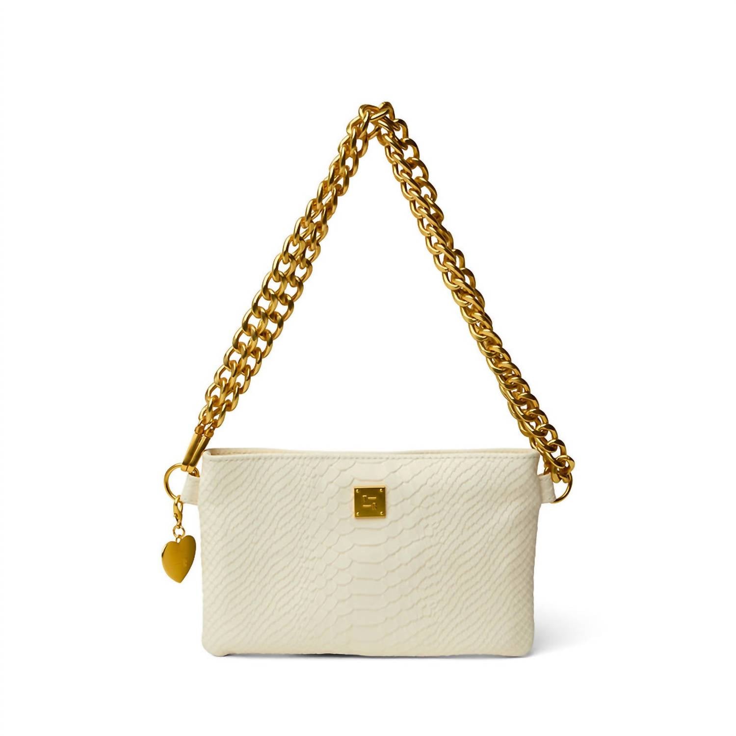THINK ROYLN Women's Fame Bag in cream python - women's bag - detail view