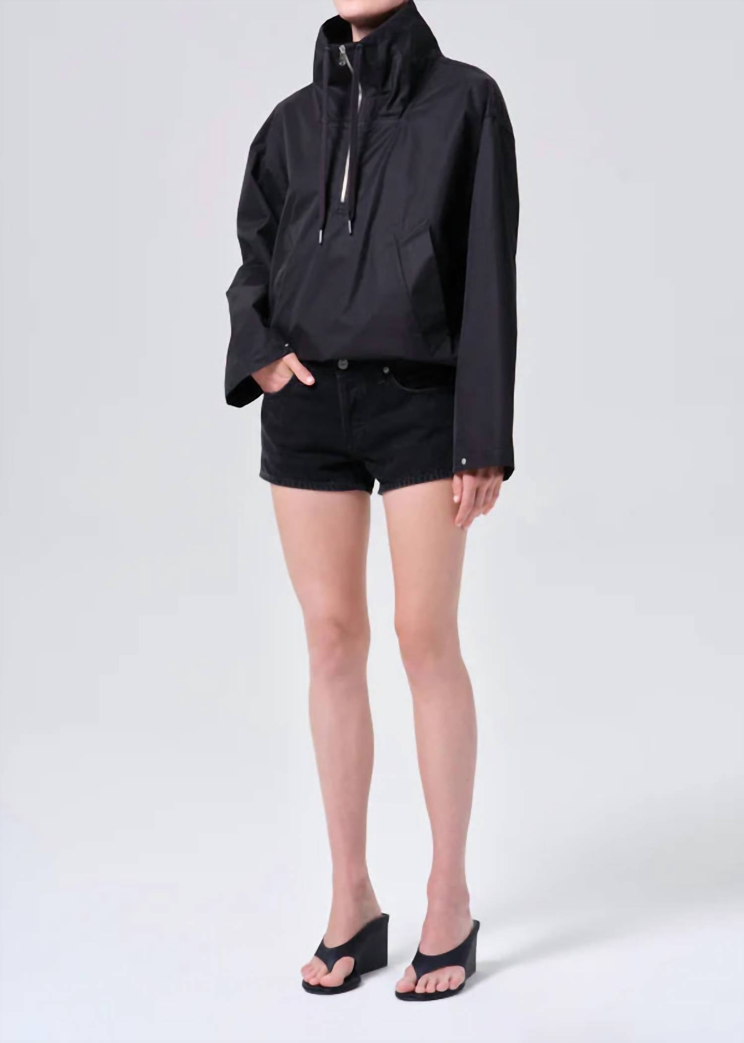 AGOLDE LYDIA JACKET in black - women's jacket - detail view