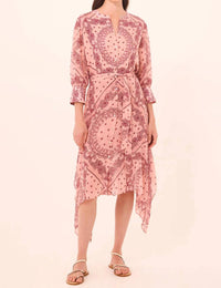 Misa Los Angeles Solmaz Midi Dress in rose bandana - women's dress