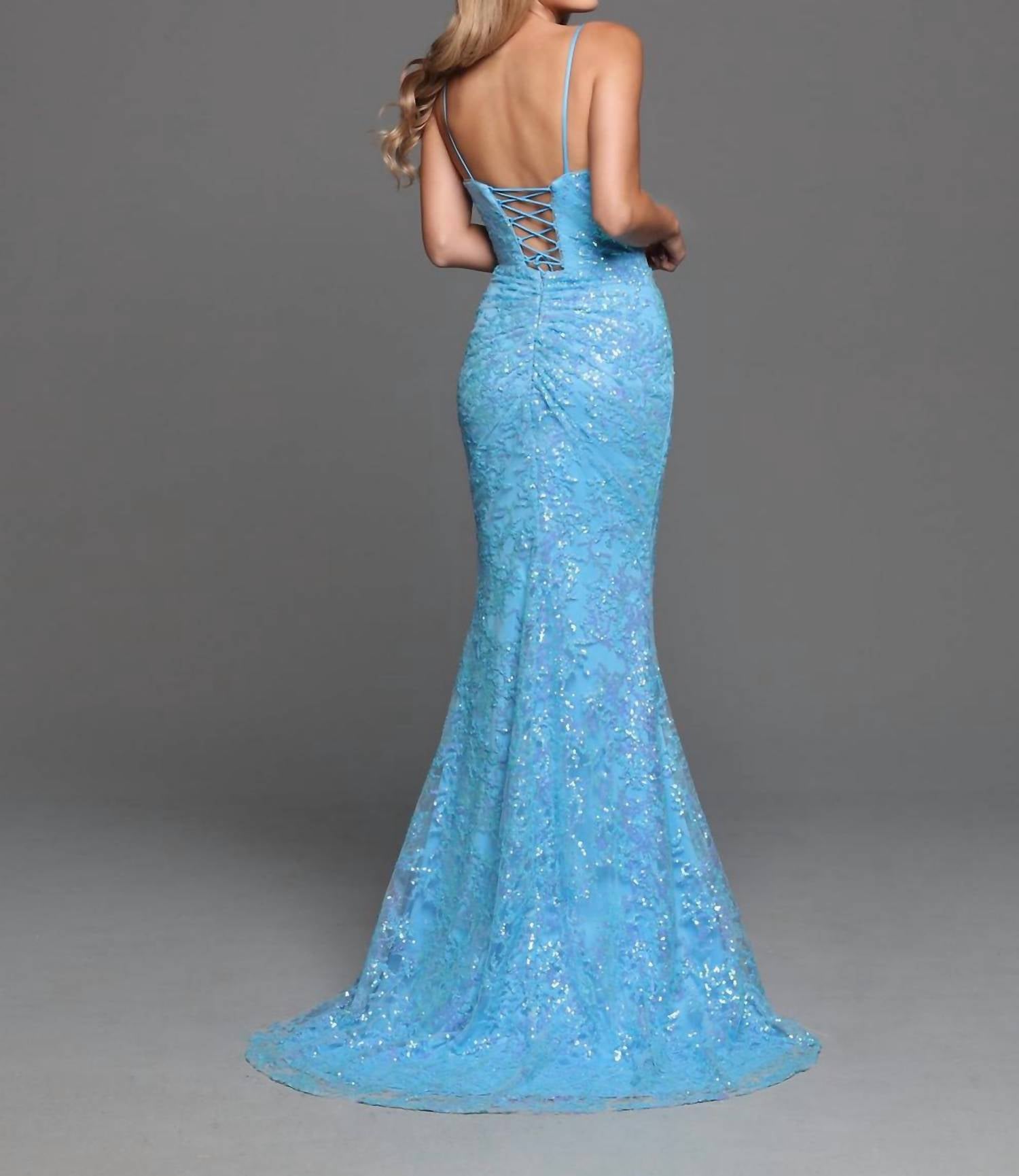 Sparkle Bridal Couture - Long Fitted Sequin Prom Dress
